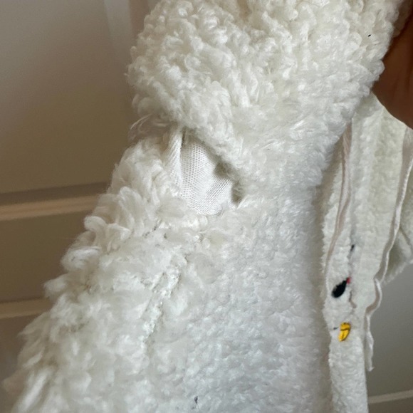 Disney Mickey Mouse Ivory Sherpa With Mickey on the Front Hooded Pullover - Picture 5 of 6